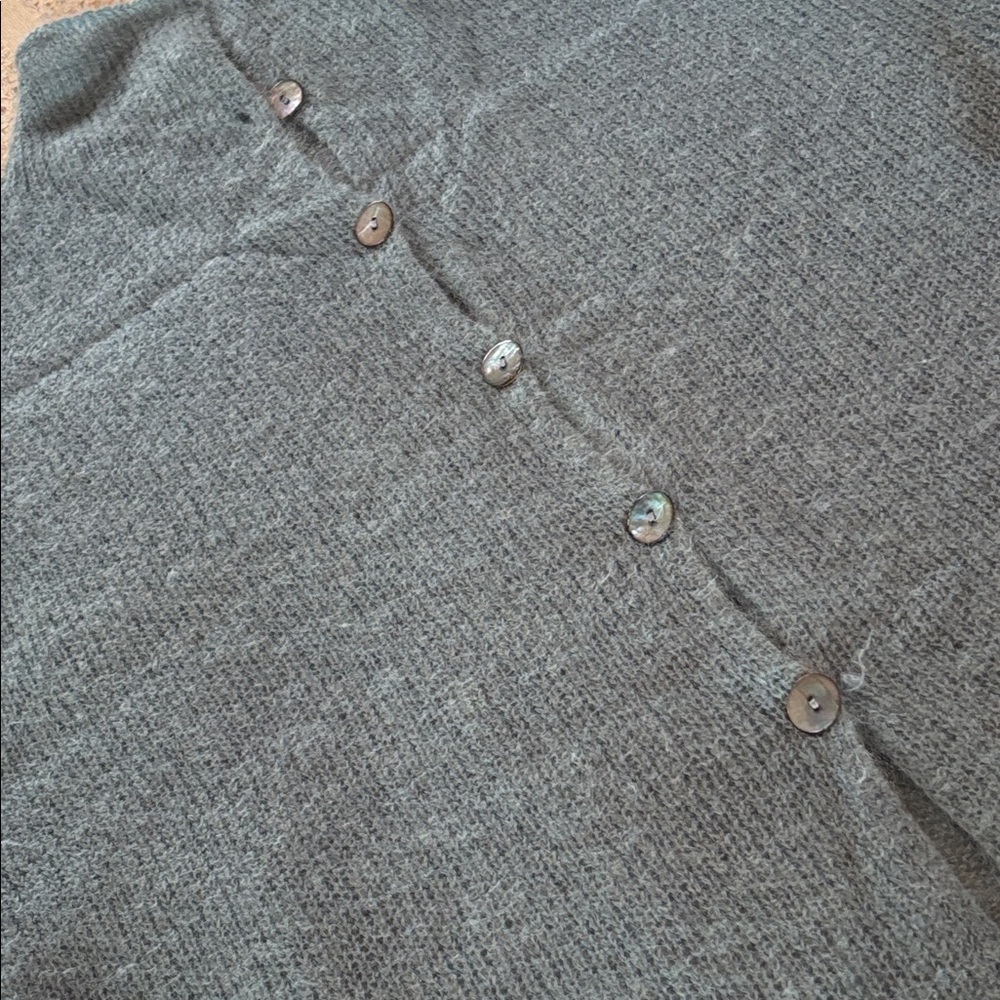 EUC Margaret O'Leary handknit mohair sweater *slate blue * sz 2 - Picture 7 of 8